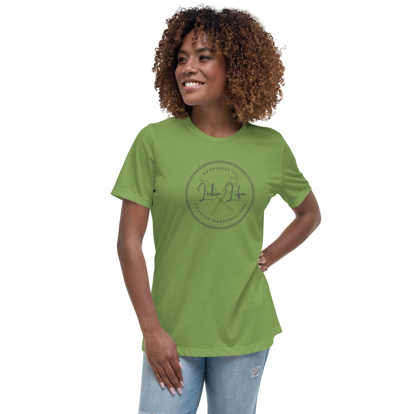 Women's Relaxed T-Shirt - Lake Life Toasted Marshmallows