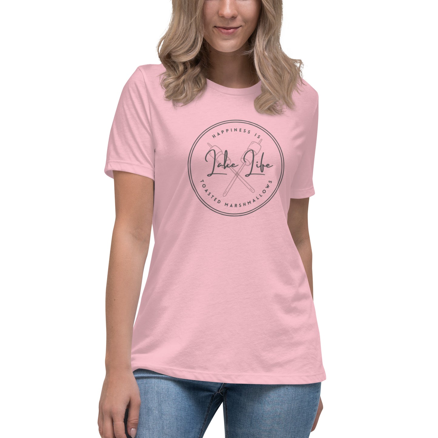 Women's Relaxed T-Shirt - Lake Life Toasted Marshmallows