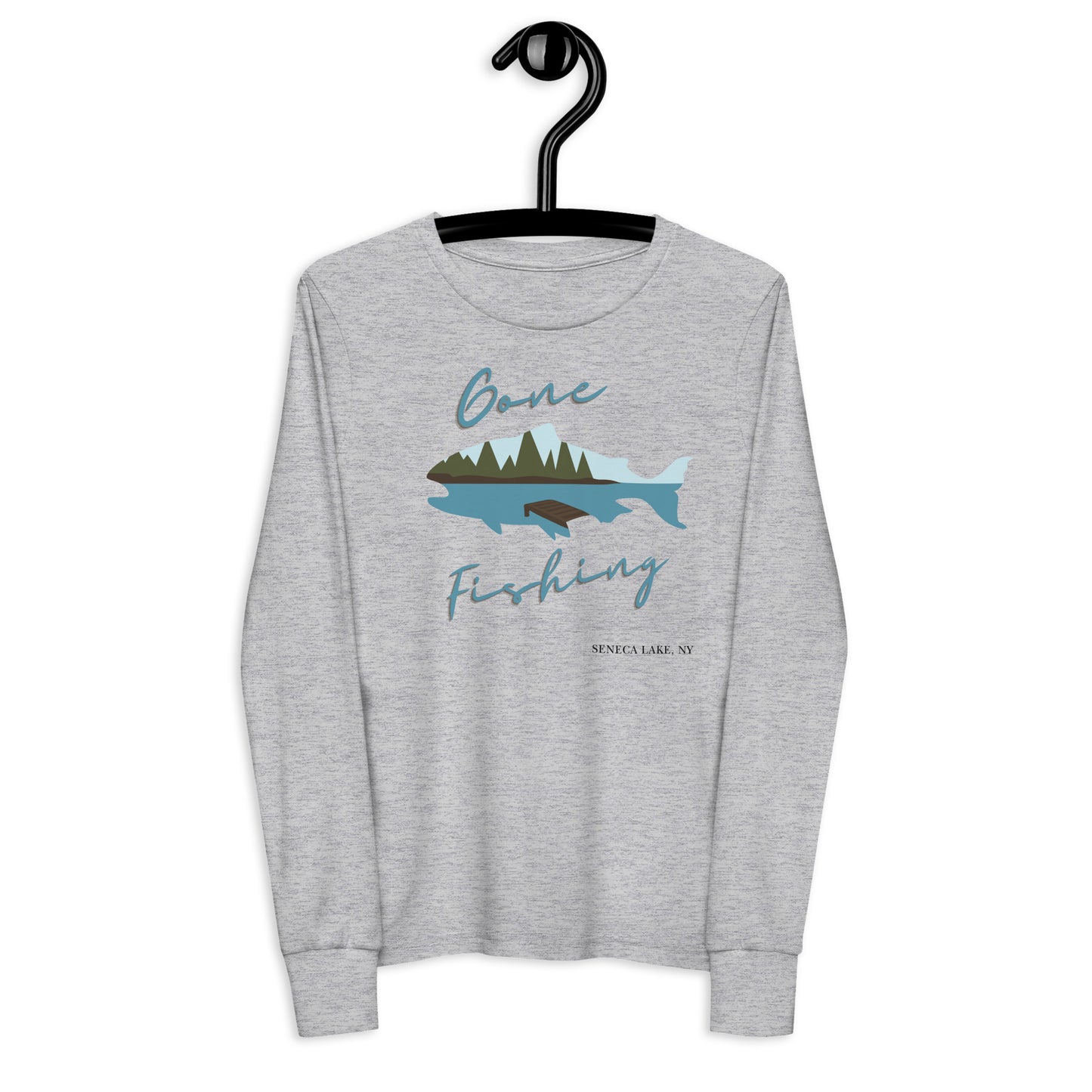 Youth long sleeve tee - Seneca Gone Fishing