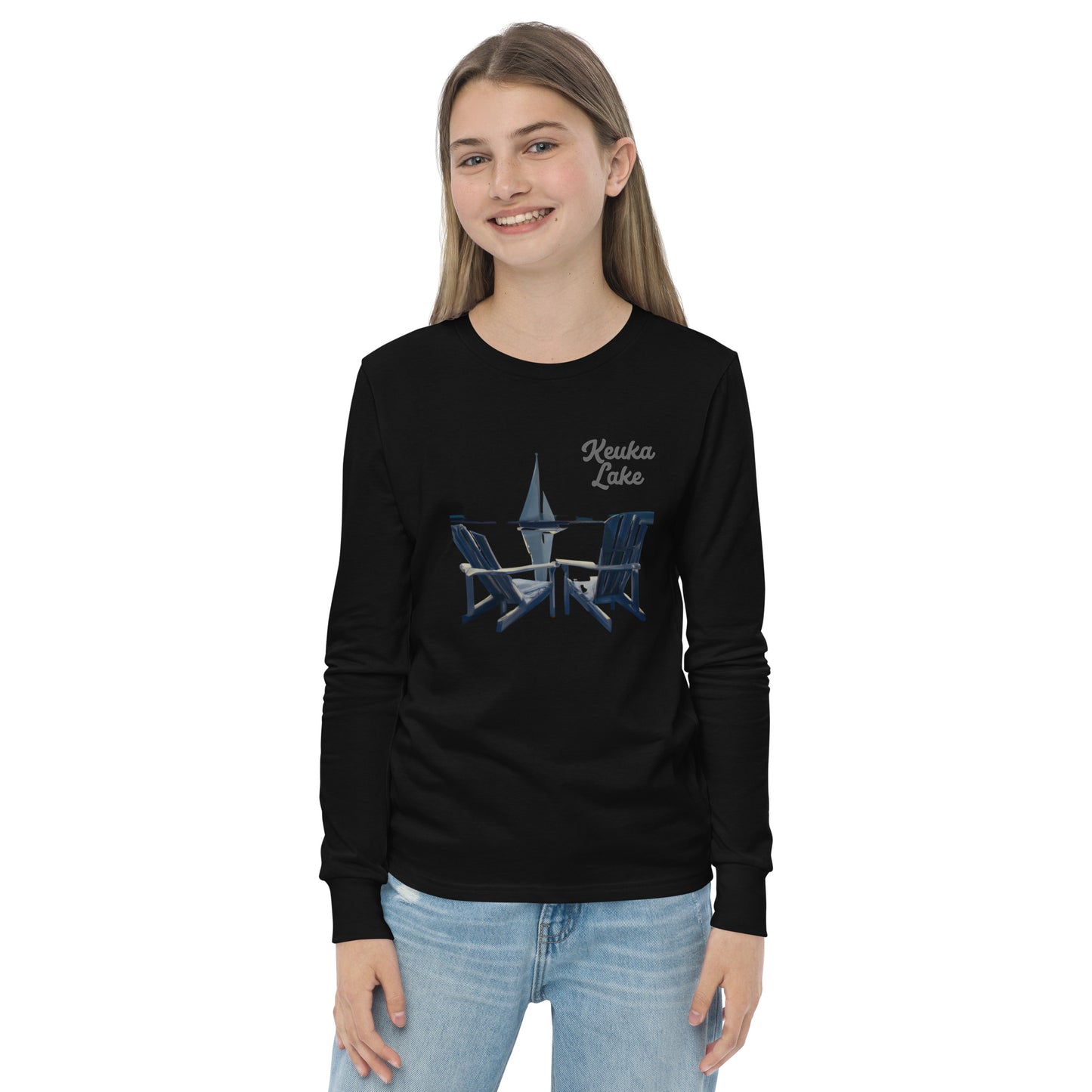 Youth long sleeve tee - Keuka Adirondack chairs