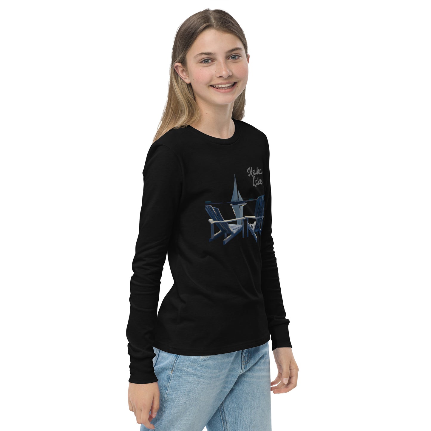 Youth long sleeve tee - Keuka Adirondack chairs