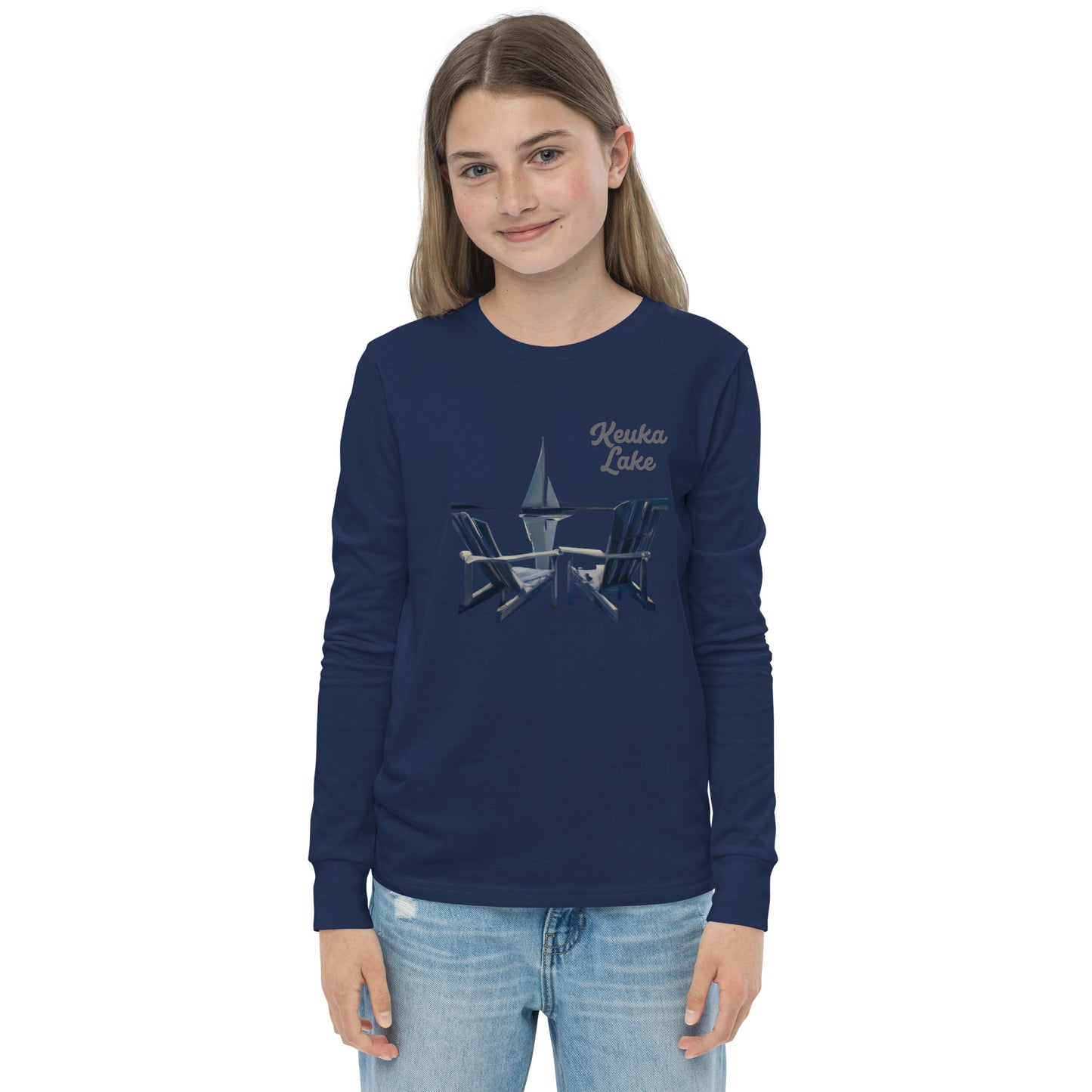 Youth long sleeve tee - Keuka Adirondack chairs