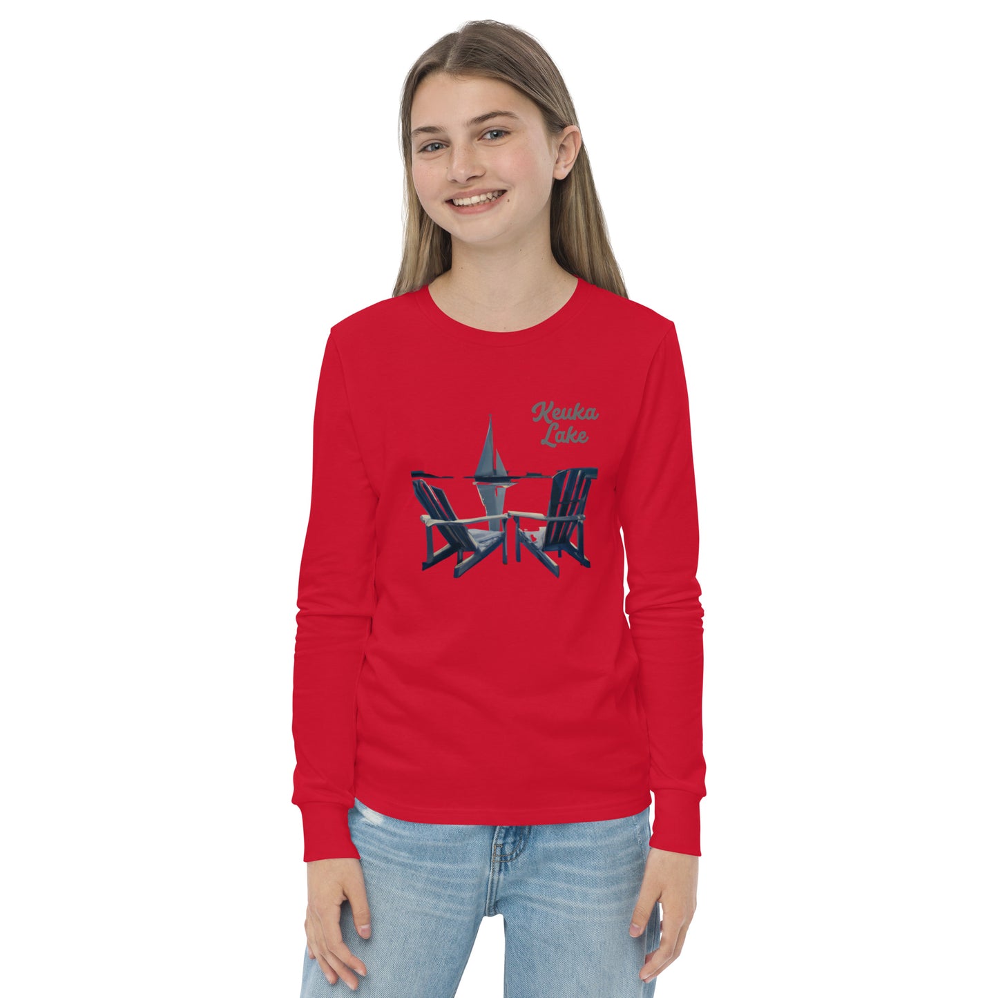 Youth long sleeve tee - Keuka Adirondack chairs