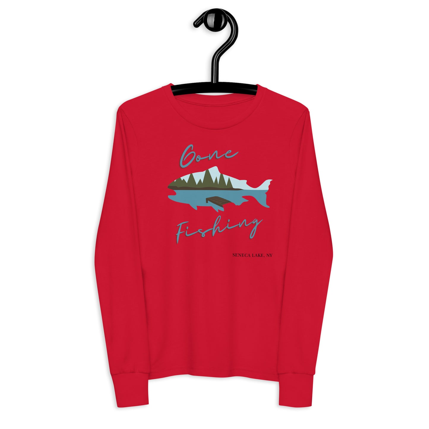 Youth long sleeve tee - Seneca Gone Fishing