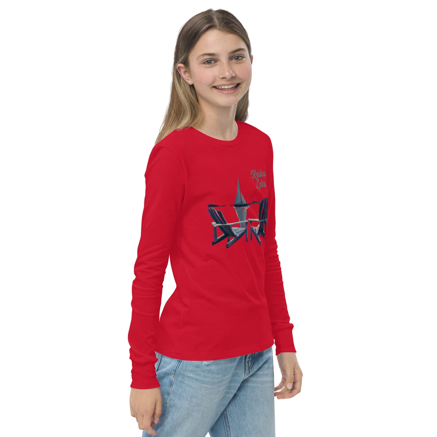 Youth long sleeve tee - Keuka Adirondack chairs