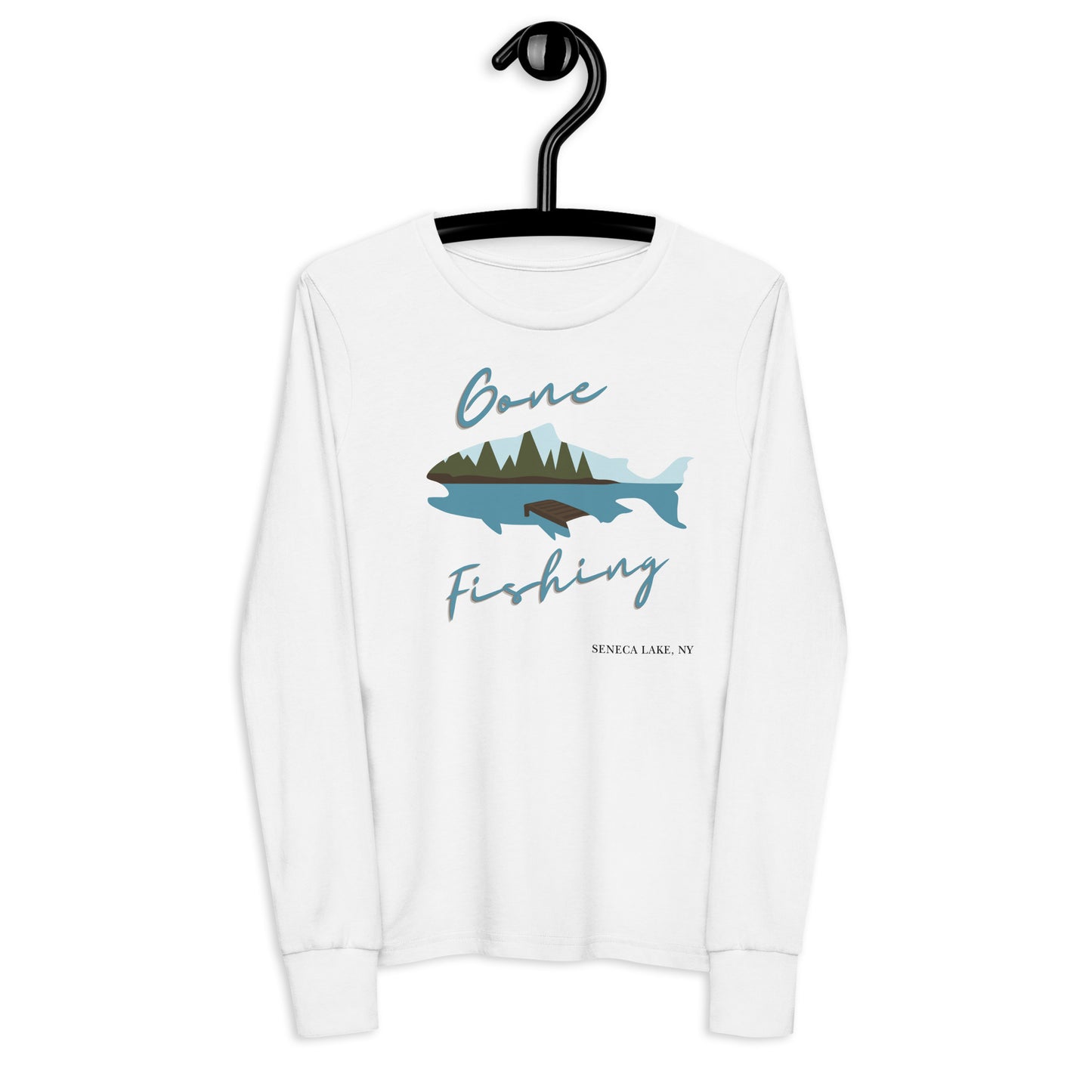 Youth long sleeve tee - Seneca Gone Fishing