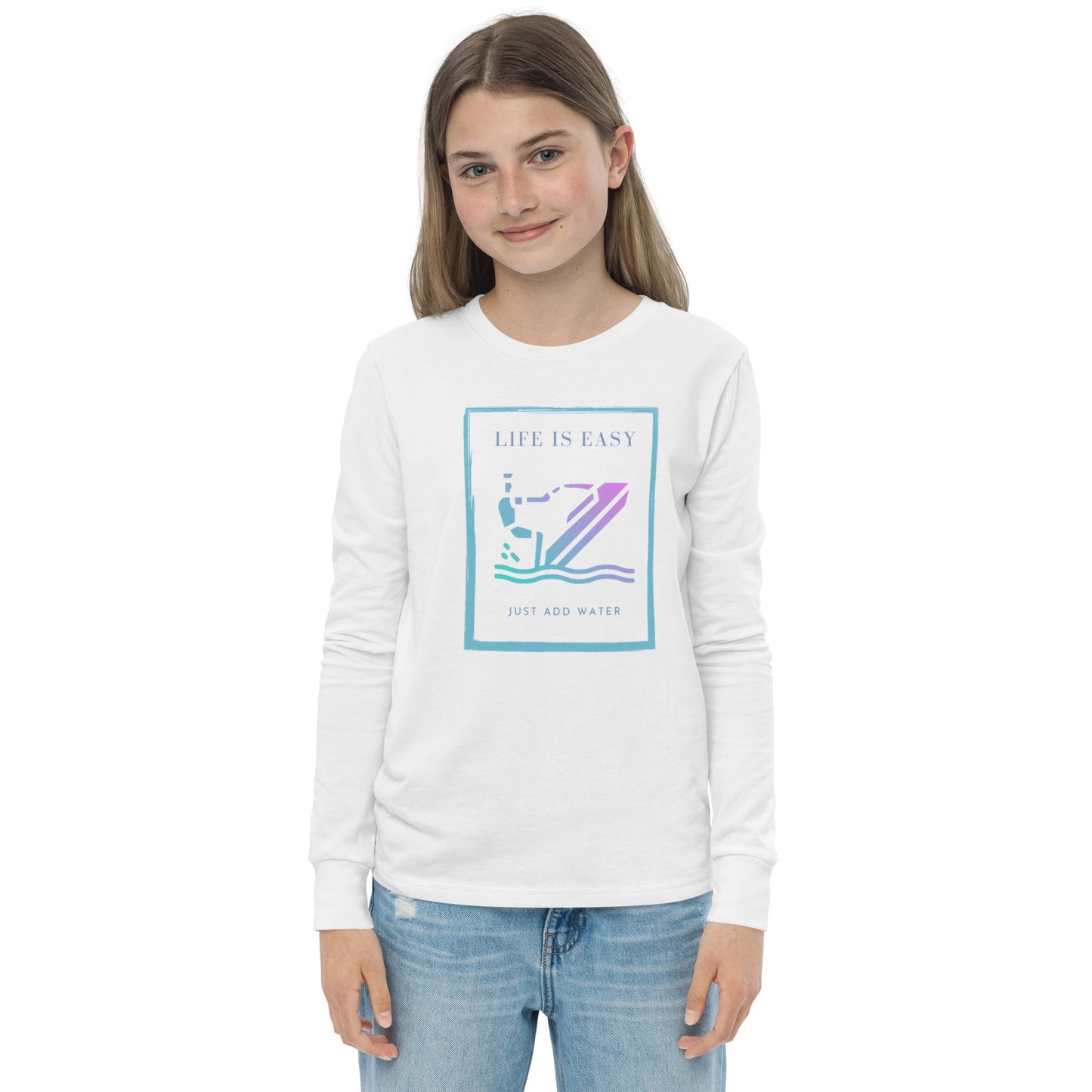 Youth long sleeve tee - Life is Easy Jetski