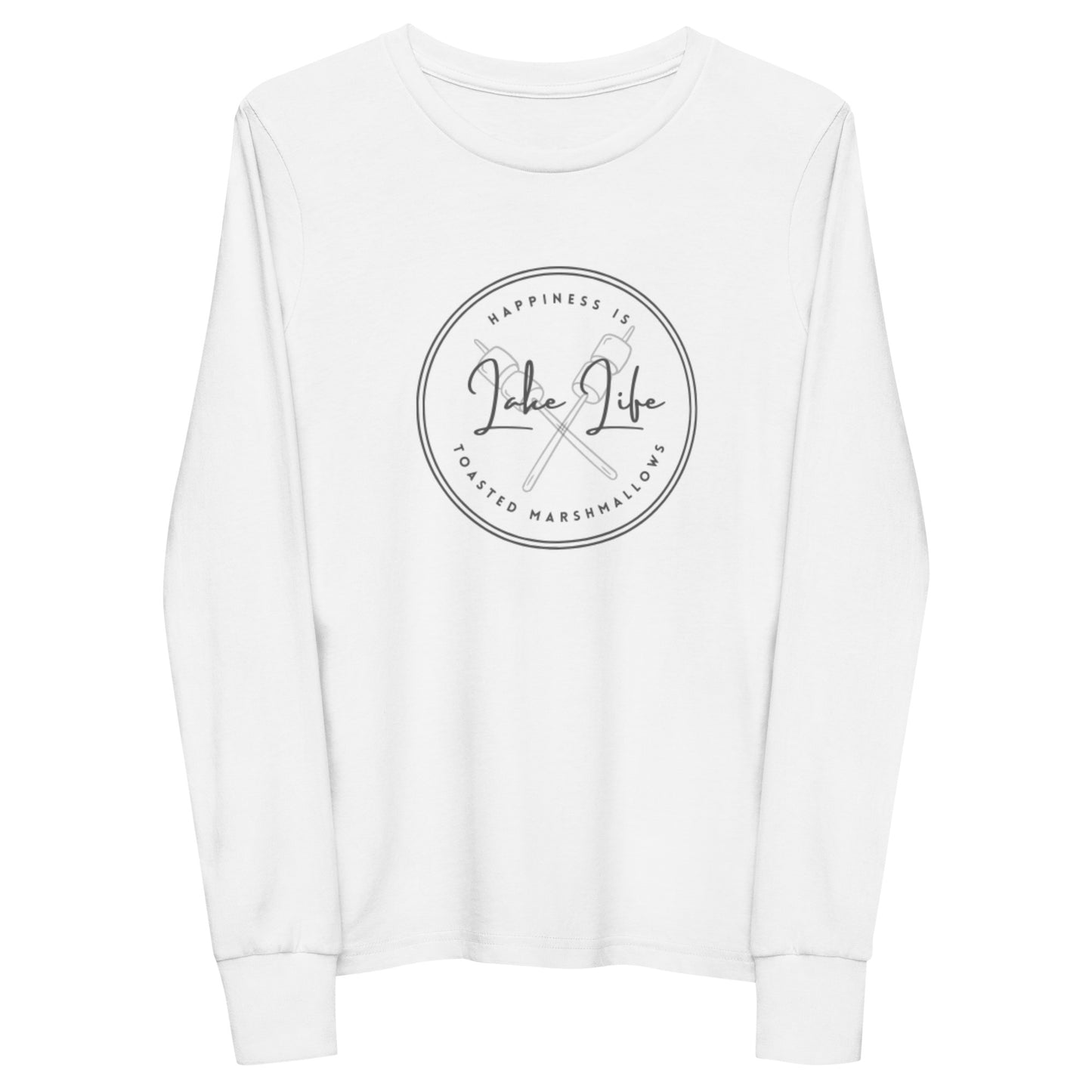 Youth long sleeve tee - Happiness is Toasted Marshmallows