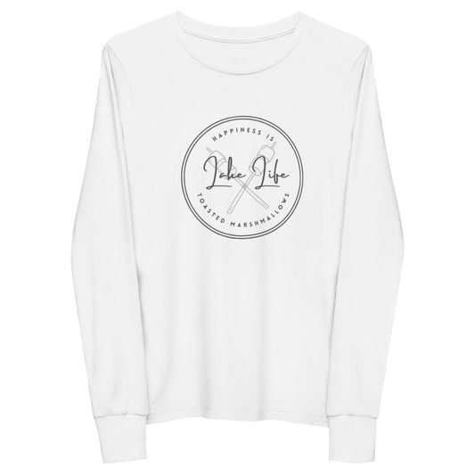 Youth long sleeve tee - Happiness is Toasted Marshmallows