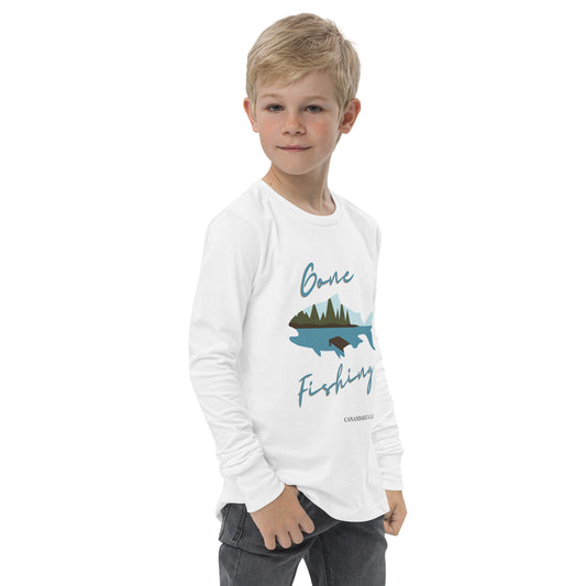 Youth long sleeve tee - Canandaigua Gone Fishing